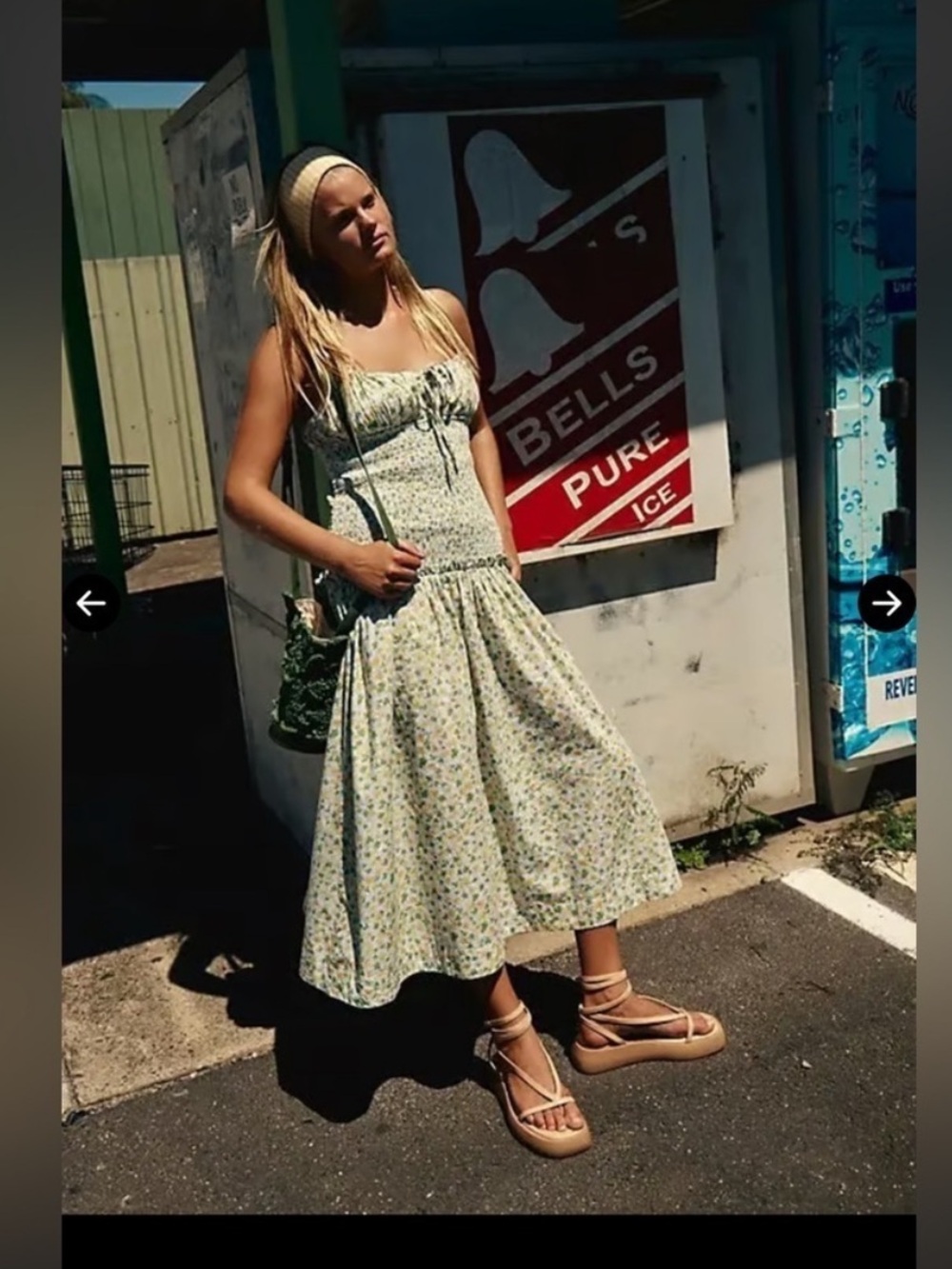 NWT FREE PEOPLE Lavender Daze Dress Green Floral Print M - Picture 2 of 12